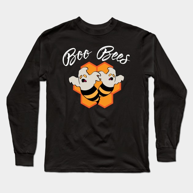 Halloween Boo Bees, Boo Costume Long Sleeve T-Shirt by maxdax